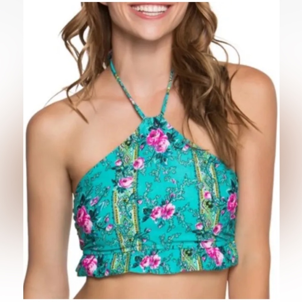 Betsey Johnson Halter Top Swimsuit. Size Large